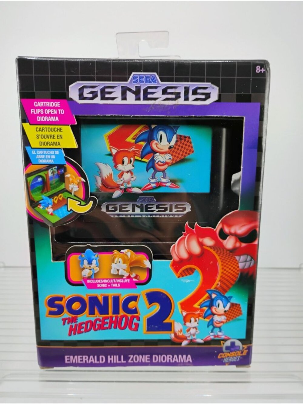 Sonic The Hedgehog 2 Emerald Hill Zone Diorama Sega Genesis Console Heroes New
